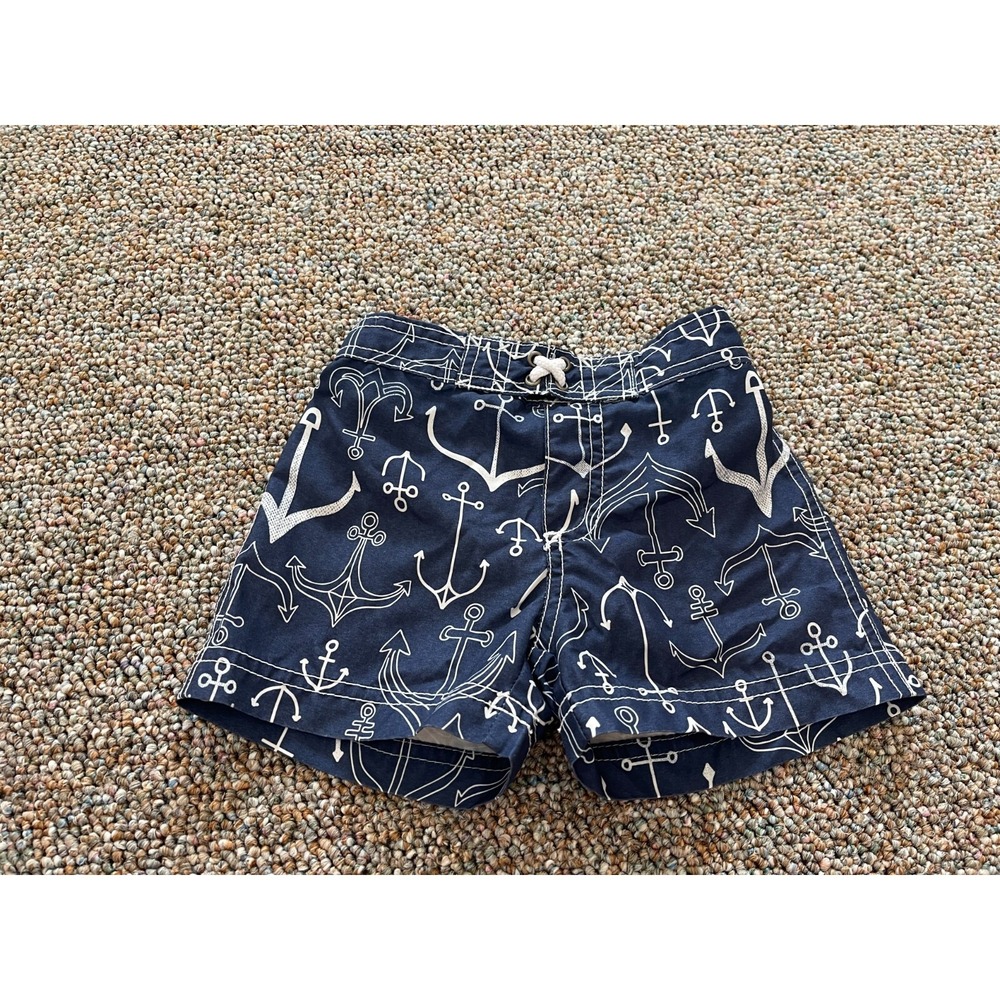 Carter s Boys Blue‎ & White Anchor Swim Shorts 12M